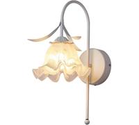 LLXDFUU Aplique de pared con forma de flor retro francesa, lámpara de pared moderna para decoración de sala de estar, regalo de recuerdo para niñas/damas, luz montada en la pared, accesorios de ilumin