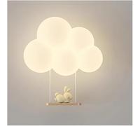 LLXDFUU Apliques de pared para dormitorio infantil con dibujos de animales lindos, apliques de pared con nube, pantalla de leche blanca, lámpara LED regulable montada en la pared para habitación de ni