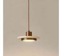 LLXDFUU Lámpara colgante de piedra natural Wabi Sabi Iluminación Lámpara de araña de granja vintage Montaje en techo Lámparas de cocina colgantes sobre mesa Lámpara colgante de travertino para dormito