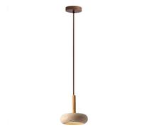LLXDFUU Lámpara colgante de piedra nórdica Almacén Isla de cocina Lámpara colgante Lámpara colgante de piedra gótica de travertino amarillo creativo moderno Mini lámpara de araña para comedor Dormitor