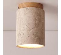 LLXDFUU Lámpara de techo de piedra moderna Pasillo de dormitorio de travertino amarillo Luz de techo empotrada Minimalismo E27 Pasillo nórdico Escalera Accesorio de iluminación interior Decoración par