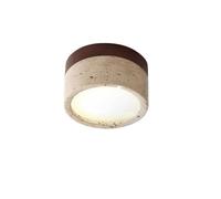 LLXDFUU Lámparas de techo de base de nogal nórdica Wabi-Sabi Amarillo natural Travertino Luz de techo Luz para para la entrada Palabina de entrada Avalor de la araña de piedra de techo a la lámpara de