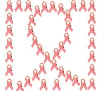 Llxieym Broche de cinta rosa para concienciación sobre el cáncer de mama, botones de solapa para reconocimiento de caridad, evento público, recaudación de fondos, campaña de sobrevivientes, M, No es