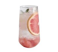 LLXTJJY Copas de Vidrio Elegantes 500Ml Simple Stripe Glass Cup Wine Coffee Drinking Glassware Water Whiskey Beer Cocktail Milk Glasses Bar Tool Vasos de Vidrio para Beber(1PCS)