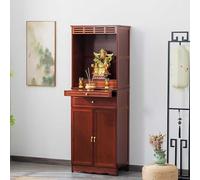 LLYLAFDC Buddha Altar Shrine Cabinet,Decorative Buddhist Altar Bamboo Buddha Shelf,Altar Table with Storage Day of The Dead Altar Stand(Rosso,19.6 * 68in)