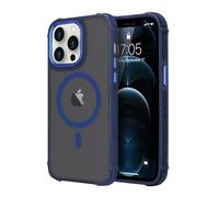 LLZ.COQUE Funda magnética para iPhone 12/12 Pro, compatible con Magsafe, funda protectora antigolpes, delgada, a prueba de golpes, antiarañazos, translúcida, mate, para hombres y mujeres, para iPhone