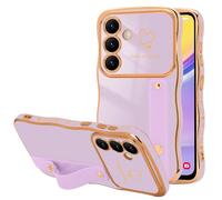 LLZ.COQUE Funda para Samsung Galaxy A15 para mujeres y niñas, con bonito diseño de corazón, cubierta de marco ondulado, protección de cámara elevada a prueba de golpes, funda para teléfono Samsung