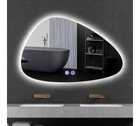 LLZJDDPLY Irregular Espejo Baño con Luz, Espelho Maquilhagem con Luz, para Dormitorio y Sala de Estar, Espejo Inteligente Moderno con Antivaho y Regulable(80x60cm/31x24in)