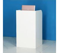 LLZJDDPLY Mostrador recepcion, Mostradores para Tiendas, Recepciones peluqueria con Cerradura para supermercado, Tienda de conveniencia, Hotel(White,50cm/20in)