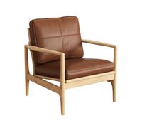 LLZJDDPLY Sillon Dormitorio, Poltrona Sala, Chaise Longue Individual para Sala De Estar, Dormitorio o Recepción con Cojines Tapizados Extraíbles(Brown)