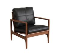 LLZJDDPLY Sillon Dormitorio, Poltrona Sala, Chaise Longue Individual para Sala De Estar, Dormitorio o Recepción con Cojines Tapizados Extraíbles(Black-1)