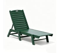 LLZJDDPLY Tumbona de jardín HDPE Regulable en 4 Posiciones, reposera Piscina Resistente a la Intemperie para Borde de Piscina, Patio, Playa y terraza Exterior, Capacidad de Carga 180 kg(Green)