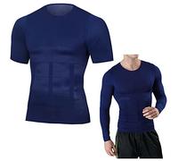 LLZZ Camiseta de compresión para hombre, 2021, moldeadora y adelgazante para hombre, para adelgazar, moldeador corporal, para abdominales, camisa de compresión