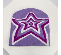 (LM10336, 54-60cm) New Men Women Jacquard Five Pointed Star Love Knitted Hats Color Block Warm Hip Hop Fashion European Style Beanies Versatile ins