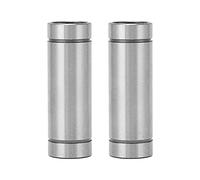 LM12LUU Linear Motion Bearing 2 Pcs | High Rigidity Bearing Steel for Smooth Low Friction Movement | CNC & 3D Printer Replacement | 12mm ID, 57mm Length