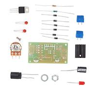 LM317 Kit Fuente Alimentación Regulada Ajustable DIY Tablero ABS Entrada AC DC Protección Rectificador Voltaje Variable para Laboratorio