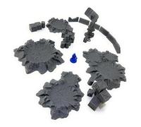 LM3D Craters Outpost Terreno de Dispersión Sci-Fi, 4 Cráteres con Torre de Comunicaciones, Barreras Jersey, Barriles y Cajas de Suministros, 28mm-32mm, 33 Piezas