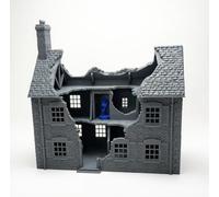 LM3D Edificio 2 en Ruinas 1944, Escenografía Segunda Guerra Mundial, 28mm, para Wargames y Dioramas Históricos