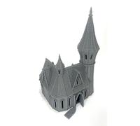 LM3D Silver Haven House 4 - Casa Torre de Elfos, Escenografía Élfica Medieval 28mm, Terreno Fantasía DND