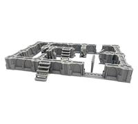LM3D Space Hulk Sistema de Paredes Modular, Escenografía Sci-Fi Industrial, 31 Piezas, para Wargames de Mesa 28mm