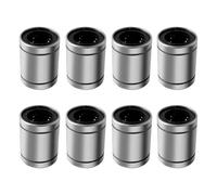 LM6UU Rodamientos Lineales de Bolas, 8pcs 6mm Diámetro Interior, 12mm OD, 19mm Longitud con Doble Sello de Goma Lateral Ideal para CNC, Impresora 3D