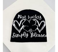 (LM7381, 54-62cm) Autumn and Winter New Unisex Colorful Question Mark Love Lucky Grass Knitted Hats Warm Casual Versatile Beanies Hip Hop Fashion