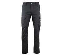 LMA 1425 Basalto pantalón extensible en tejido lienzo, color negro, talla 50