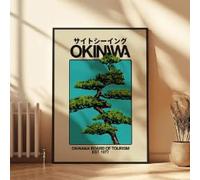 LMAIWANG 1 lienzo de viaje retro de Okinawa, póster sin marco, ideal como regalo, decoración del hogar (60 x 90 cm/sin marco)