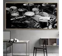 LMAIWANG Cuadro en lienzo de arte moderno con instrumentos musicales, arte de pared para dormitorio, sala de estar, pasillo, decoración del hogar, carteles e impresiones (550 x 110 cm/sin marco)