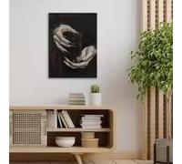 LMAIWANG Cuadro en lienzo La música es lo que suena, impresiones artísticas de guitarra para sala de estar y dormitorio (50 x 70 cm/marco)