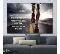 LMAIWANG Lienzo con frases motivacionales de fitness para decoración de pared, gimnasio, sala de estar, obras de arte deportivas, imágenes inspiradoras (40 x 60 cm/sin marco)