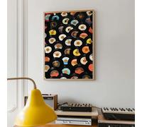 LMAIWANG Póster de música clásica, casete vintage y vinilo, impresiones musicales modernas, arte de pared, pintura en lienzo, decoración de habitación, 50 x 70 cm, sin marco