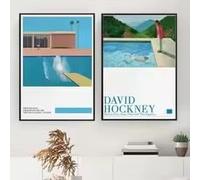 LMAIWANG Póster e impresiones de la exposición Bigger Splash, arte minimalista moderno para decoración de pared de oficina y hogar (50 x 70 cm x 2, sin marco)