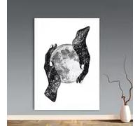 LMAIWANG Póster mágico de bruja nórdica, lienzo pintado, arte de pared, cuadro abstracto para cocina, decoración moderna para el hogar (40x60cm/marco)