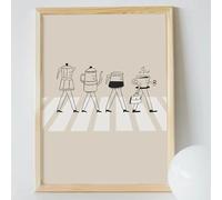 LMAIWANG Póster moderno de The Beatles para cafetería, álbum Abbey Road, lienzo, pintura abstracta, arte mural, decoración para sala de estar, hogar (80x120cm/Sin marco)