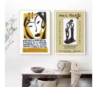 LMAIWANG Póster vintage de Henri Matisse, impresión artística abstracta de mujer sobre lienzo, cuadro moderno para la pared de la sala de estar, decoración del hogar (60x90cmx2/sin marco)