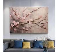 LMAIWANG Pósteres e impresiones florales vintage, pinturas en lienzo, arte de pared para decoración del hogar y la sala de estar (60 x 80 cm/sin marco)