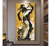 LMAIWANG Pósteres estéticos de arte abstracto de bailarina de flamenco, pintura sobre lienzo de danza de cultura tradicional para sala de estar y decoración del hogar (55x110cm/marco interno)