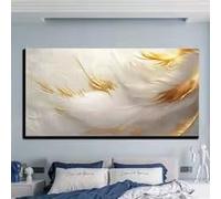 LMAIWANG Un colorido cuadro abstracto al óleo con textura, pintura mural moderna para la decoración del hogar, ideal para salas de estar (50x100cm/sin marco).