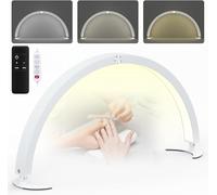 Lmaqfum Lámpara de mesa LED de media luna de 73 cm con botón y mando a distancia, 3 modos de color y 10 niveles de brillo, lámpara de belleza para tatuajes, manicura, pestañas postizas