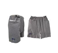 Lmaray Pantalones cortos de bolsillo de drenaje para hombre y mujer, pantalones con dos bolsillos discretos para catéter, pantalones lavables para incontinencia (1 par - XL)