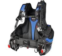 LMares Prestige SLS BL, Chaleco de Buceo con Sistema de Lastre SLS Integrado con 2 Bolsillos Traseros Trim Weight, Adulto, Azul/Nero, M
