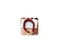 LMCIEZR Pulsera de cinabrio natural, amuleto de Feng Shui, prosperidad, morado, rojo, cinabrio grabado, símbolos Reiki, curación, chakras, meditación, atraen la suerte, 8 mm, LXMN-240122-P1