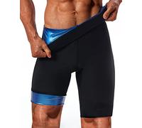 LMCOB Pantalones cortos de sauna para hombre, leggings térmicos de compresión, cintura alta, para entrenamiento, traje de sauna, Large