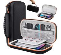 Lmcpa Funda para Consola Nintendo Switch 2 2025, Bolsa de Viaje con 20 Cartuchos de Juego, Estuche Rígido Portátil Protector para Consola 2025 Nintendo Switch 2 Accesorios, Naranja