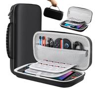 Lmcpa Bolsa para Consola Nintendo Switch 2 2025, Bolsa de Viaje con 20 Cartuchos de Juego, Estuche Rígido Portátil Protector para Consola Nintendo Switch 2 2025 y Accesorios, Negro
