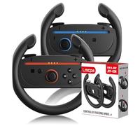 Lmcpa Juego de 2 Volantes para 2025 Nintendo Switch 2 Joy-Cons, Volantes de Carreras Compatibles con Mario Kart World- Switch 2, Negro