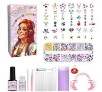 LMDGDS Juego de joyas para dientes y piedras dentales, juego de joyas con efecto de diamante para un resplandor (serie D)