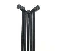 LMDO 16 piezas A Lot 12G 2.6 mm J-Bend Round Body ED Black Color Electric Bike Wheel Spokes for Speed BLDC Geared Motorcycle Parts (Length customzie)