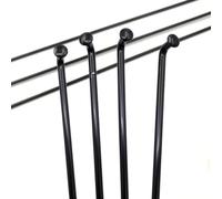 LMDO 38 piezas A Lot 10G Diámetro 3,1 mm J-Bend Round Body Spokes Material 45# Steel Black Color Electric Bike Motor Wheel Use Spokes (Length 98 mm)